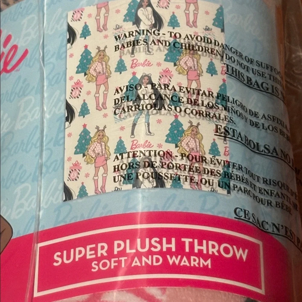Barbie Christmas Throw Blanket